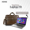 Genuine Leather Expandable Laptop Bag for Men with Adjustable Strap - Fits Upto 15.6" Laptop/MacBook- 1 Year Warranty