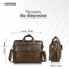 Genuine Leather Expandable Laptop Bag for Men with Adjustable Strap - Fits Upto 15.6" Laptop/MacBook- 1 Year Warranty