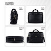 Genuine Leather Expandable Laptop Bag for Men with Adjustable Strap - Fits Upto 15.6" Laptop/MacBook- 1 Year Warranty