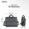 Genuine Leather Expandable Laptop Bag for Men with Adjustable Strap - Fits Upto 15.6" Laptop/MacBook- 1 Year Warranty