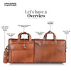 Genuine Leather Expandable Laptop Bag for Men with Adjustable Strap - Fits Upto 15.6" Laptop/MacBook- 1 Year Warranty
