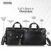 Laptop Bag for Men - Genuine Leather - Fits Upto 15.6 Inch Laptop