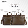 Laptop Bag for Men - Genuine Leather - Fits Upto 15.6 Inch Laptop