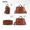 Laptop Bag for Men - Genuine Leather - Fits Upto 15.6 Inch Laptop