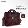 Leather Laptop Office Bag for Men - Messenger Shoulder Bag - Fits 14/15.6 Inch Laptop