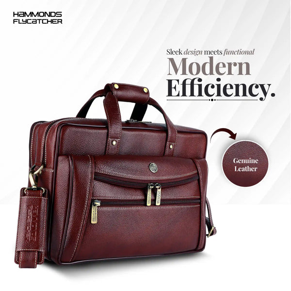 Laptop Messenger Bag For Men - Ideal for Office and Travel - Fits 14-15.6 inch Laptop - 1 Year Warranty