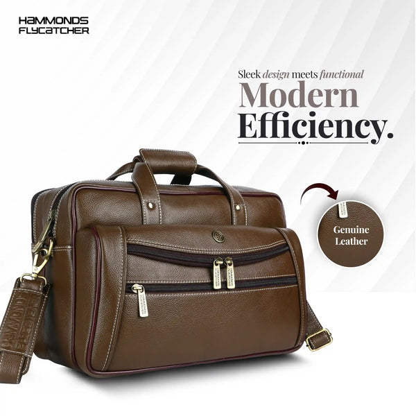 Laptop Messenger Bag For Men - Ideal for Office and Travel - Fits 14-15.6 inch Laptop - 1 Year Warranty