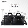 Leather Office Laptop Bags For Mens - Fits Up to 15.6-inch Laptop/MacBook - 1 Year Warranty Included