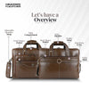 Leather Office Laptop Bags For Mens - Fits Up to 15.6-inch Laptop/MacBook - 1 Year Warranty Included
