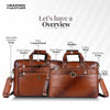 Leather Office Laptop Bags For Mens - Fits Up to 15.6-inch Laptop/MacBook - 1 Year Warranty Included