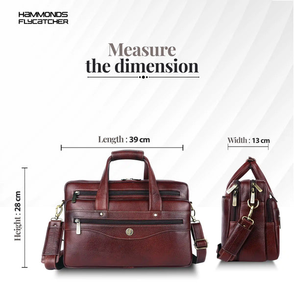 Office Laptop Bag For Men - Adjustable & Removal Strap - Multiple Compartment - Fits Upto 15.6" Laptop/MacBook