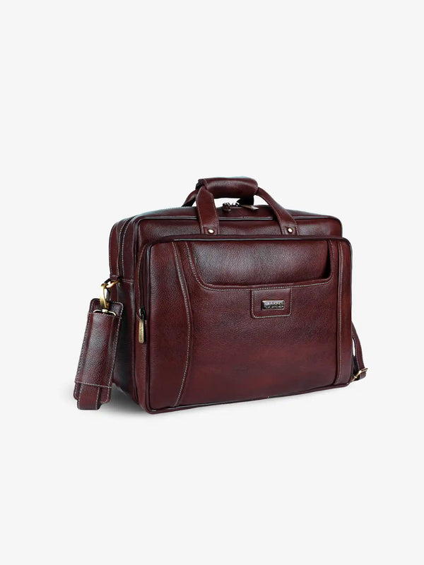 Leather office side bag For Laptop - Laptop Bag for 14-15.6 Inch Laptop/MacBook - 1 Year Warranty