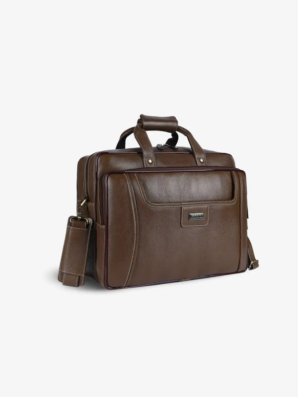Leather office side bag For Laptop - Laptop Bag for 14-15.6 Inch Laptop/MacBook - 1 Year Warranty