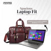 Premium Laptop Bag for Men - Office & Regulars Use - Genuine Leather - Fits for 14-15.6 Inch Laptops