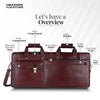Genuine Leather Laptop Messenger Bag For Men - It Comes With 1 Year Warranty