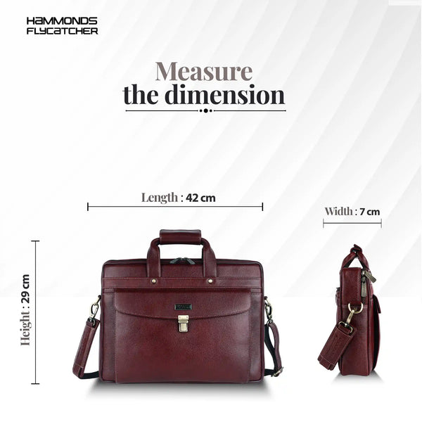 Genuine Leather Laptop Messenger Bag For Men - It Comes With 1 Year Warranty