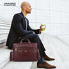 Genuine Leather Office Laptop Bags - Fits MacBook, Notebook up to 15.6 Inch - 1 Year Warranty
