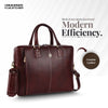 Genuine Leather Laptop Bag for Men - Office Bag, Brushwood - Fits Up to 15.6 Inch Laptop/MacBook - Shoulder
