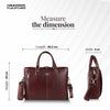 Genuine Leather Laptop Bag for Men - Office Bag, Brushwood - Fits Up to 15.6 Inch Laptop/MacBook - Shoulder