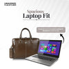 Genuine Leather Laptop Bag for Men - Office Bag, Brushwood - Fits Up to 15.6 Inch Laptop/MacBook - Shoulder