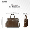 Genuine Leather Laptop Bag for Men - Office Bag, Brushwood - Fits Up to 15.6 Inch Laptop/MacBook - Shoulder