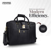 Leather Luxury Laptop Bag For Men With Adjustable & Removable Shoulder Strap