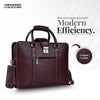 Leather Luxury Laptop Bag For Men With Adjustable & Removable Shoulder Strap