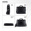 Laptop Bag for Men - Genuine Leather Office Bag - Fits 14/15.6 Inch Laptop - Black