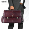 Laptop Bag for Men - Genuine Leather Office Bag, Brown Messenger Bag - Fits 14/15.6 Inch Laptop