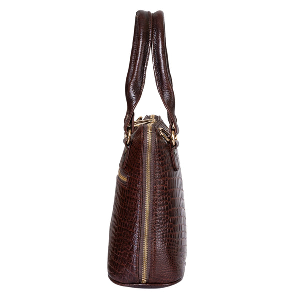 Natural Leather Round Handbag Tus image 4