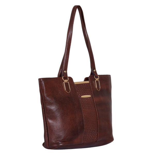 Genuine Leather Handbag Mid Cut image 7
