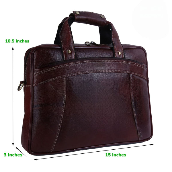 Genuine Leather Laptop Bag for daily use 15"5inch image 1