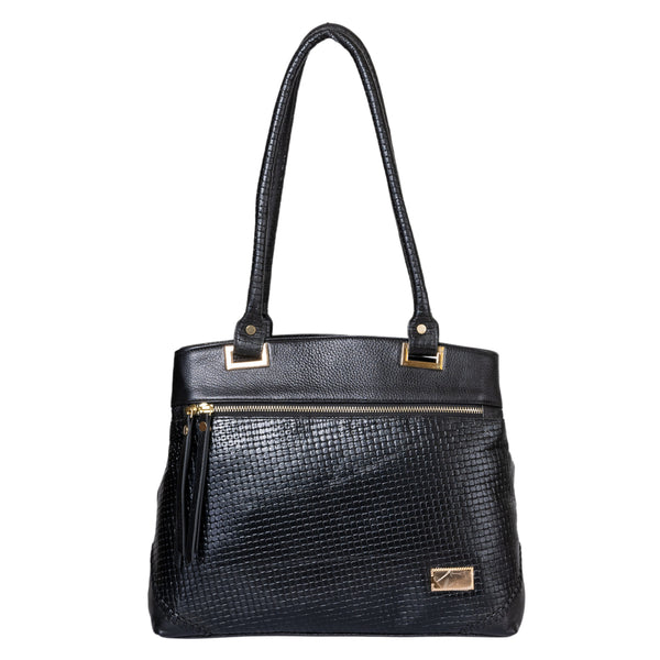 Genuine Leather Handbag Metal chain BG image 0