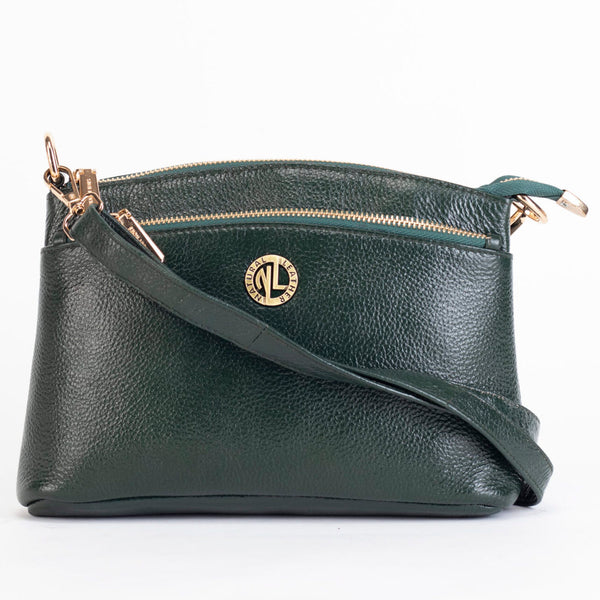 Natural Leather Metal Sling - Green image
