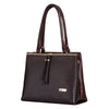 Natural Leather Ladies Handbag Front Metal Chain image 4