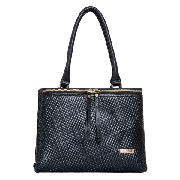 Natural Leather Ladies Handbag Front Metal Chain image 7