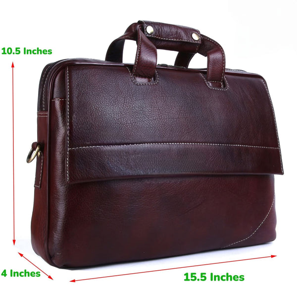 Genuine Leather Laptop Bag for daily use 15"5inch image 1