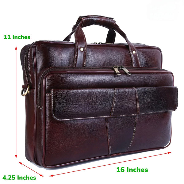 Genuine Leather Laptop Bag for daily use 15"5inch image 1
