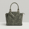 Small Croco Leather Handbag